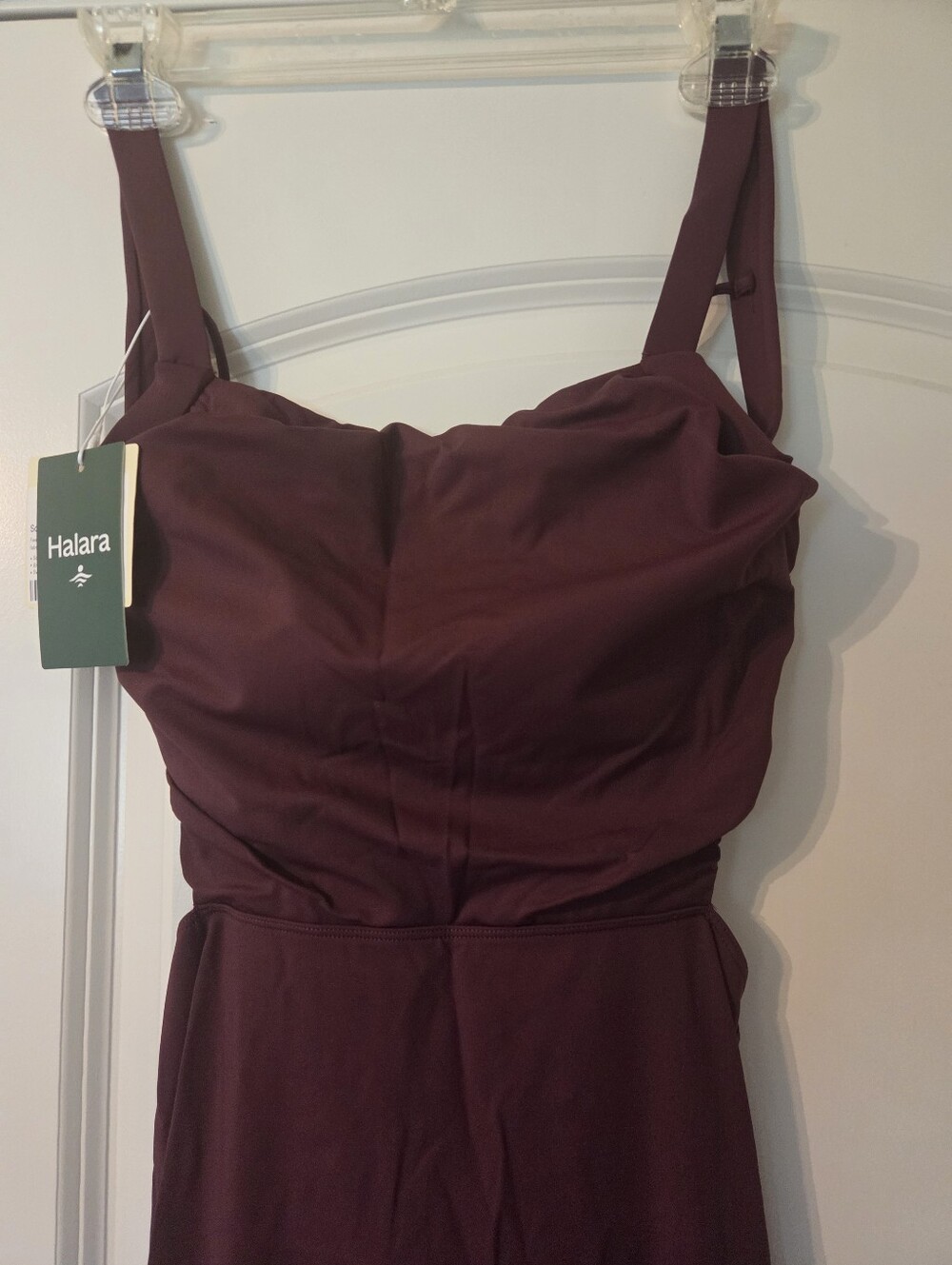 Halara Ruched Lace Up Bodycon Midi Casual Dress - Picture 5 of 8